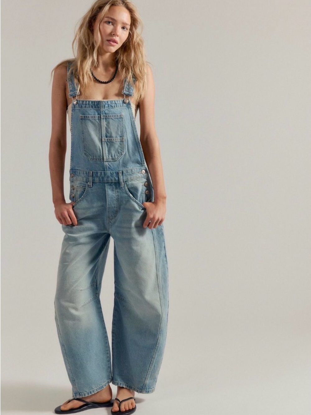 We The Free Good Luck Barrel Overalls